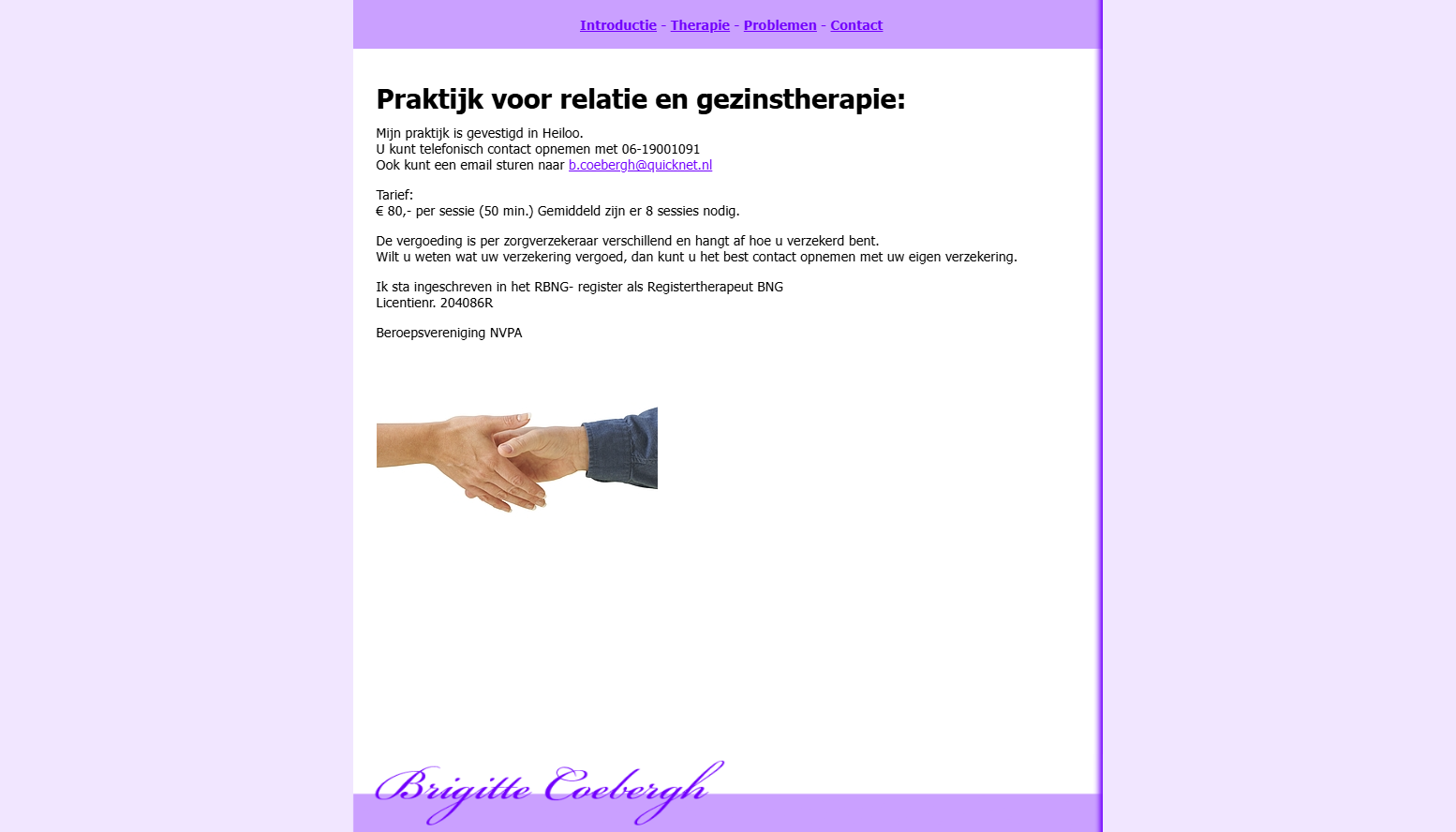Brigitte Coebergh Therapie